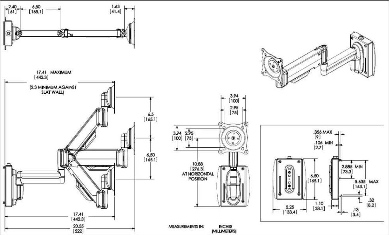 Chief KSG110B - DIMENSIONS - 1