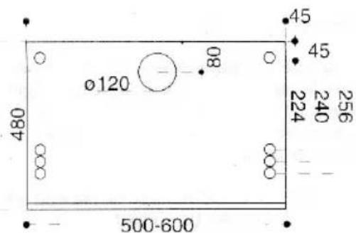 ø120 480 45 08 45 224 240 256 500-600