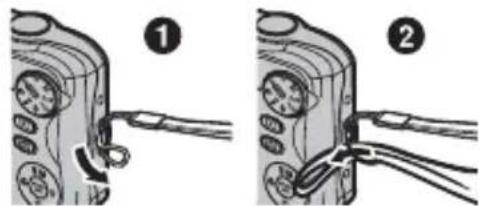 FUJIFILM FinePix JV210 - Colocación de la correa - 1