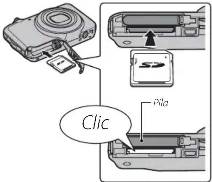 FUJIFILM FinePix JV210 - Inserte la tarjeta de memoria. - 1
