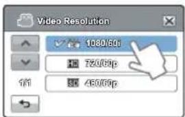 Video Resolution 1080/60i 720/60p 450/60p