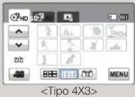 SAMSUNG HMX-H320BN - Para cambiar el tipo de visualización en miniatura - 2