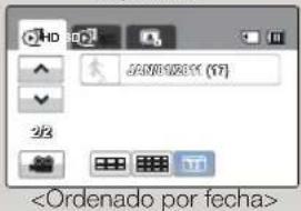 SAMSUNG HMX-H320BN - Para cambiar el tipo de visualización en miniatura - 3