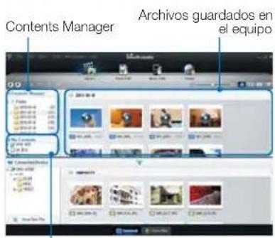 Contents Manager Archivos guardados en el equipo