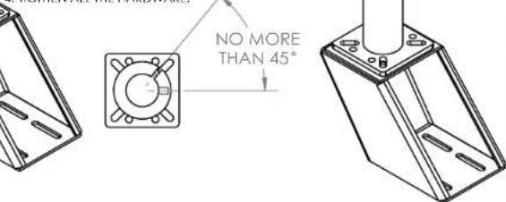NO MORE THAN 45°