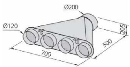 Ø120 Ø200 700 500 205