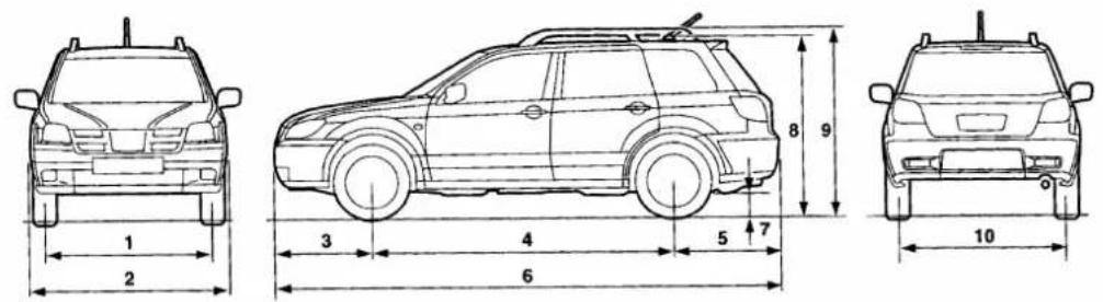 MITSUBISHI Airtrek Turbo (2006) - Dados técnicos - 2