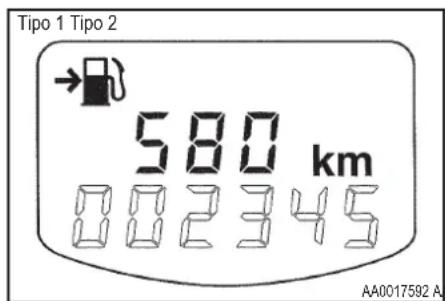Tipo 1 Tipo 2 580 km 002345 AA0017592 A