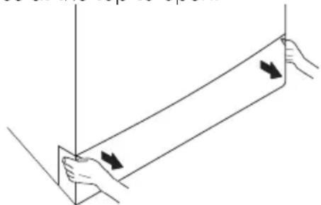 Diagram showing two hands holding a rectangular object with directional arrows indicating movement or force (no text or symbols)