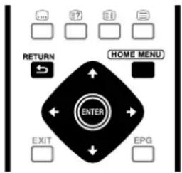 RETURN HOME MENU ENTER EXIT EPG