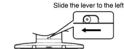 Slide the lever to the left