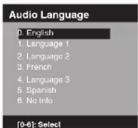 SANSUI HDLCD2200 - Selecting the audio language - 1