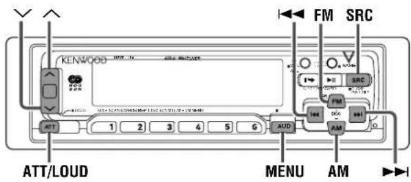 KENWOOD ATT/LOUD 1 2 3 4 5 6 Audi FM SRC SRC FM AM MENU AM ATT/LOUD