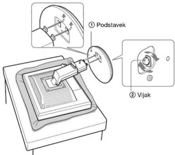 ① Podstavek ② Vijak