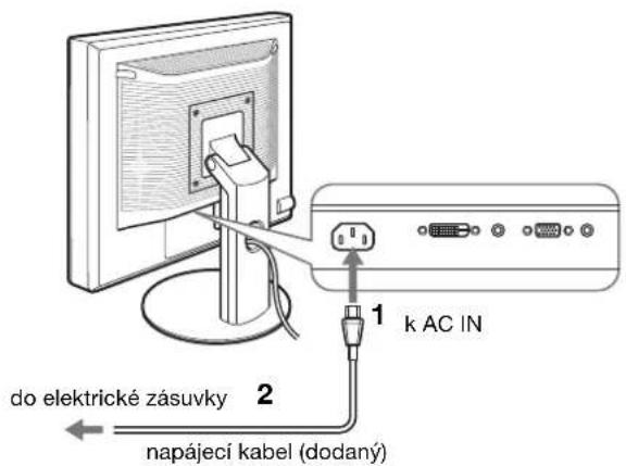 do elektrické zásuvky napájecí kabel (dodaný) 1 k AC IN