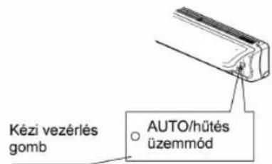 Kézi vezérlés gomb AUTO/hűtés üzemmód