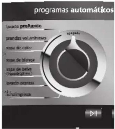 Mabe LMS14300XBB - selección del programa - 2