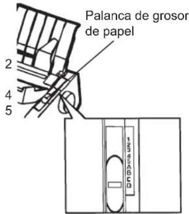 Palanca de grosor de papel 2 4 5