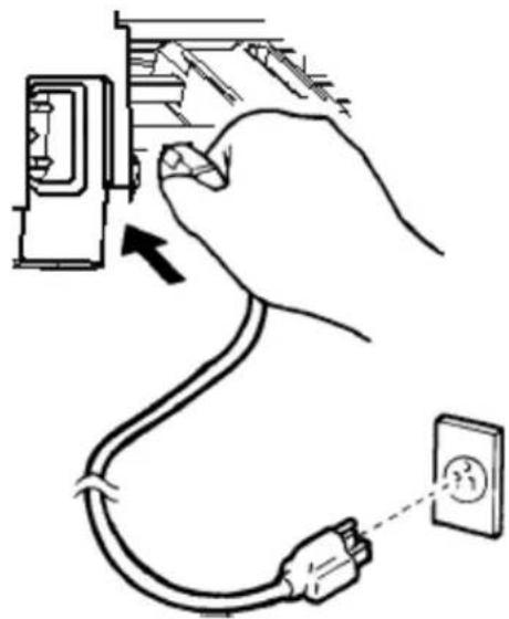 FUJITSU DL3850+ - CONEXION DEL CABLE DE ALIMENTACION - 1