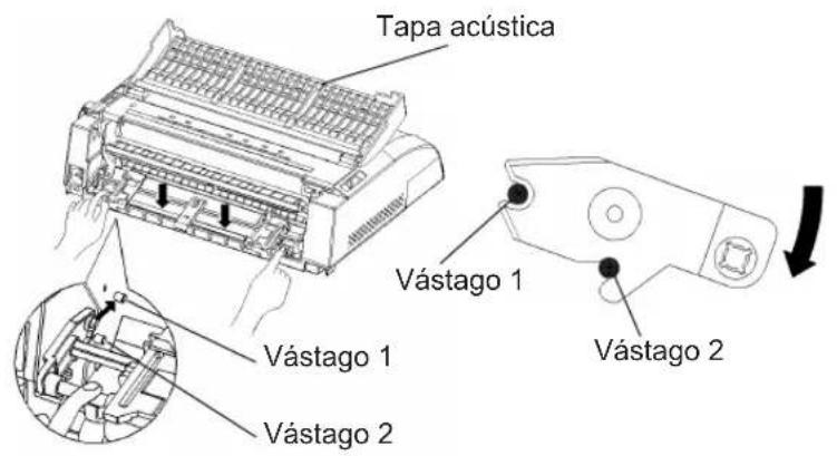 Tapa acústica Vástago 1 Vástago 1 Vástago 2 Vástago 2