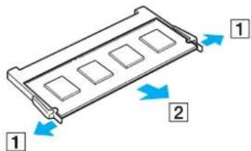 SONY Vaio VPCEE3E0E/WI - ¿Cómo quitar o agregar un módulo de memoria? - 2