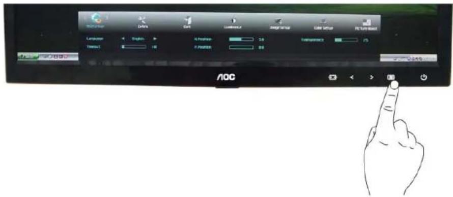 AOC E2351Fh - Configuração do OSD - 1