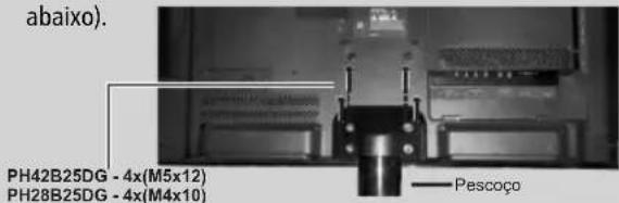 Philco PH42B25DG - INSTALANDO O SUPORTE DE MESA E PREPARANDO PARA SUPORTE DE PAREDE - 1