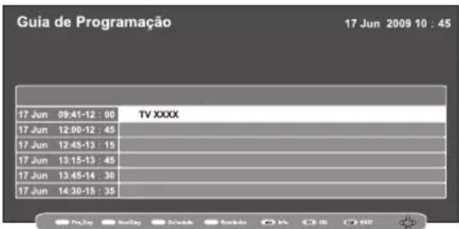 Guia de Programação 17 Jun 2009 10 : 45 17 Jun 09:41-12 : 00 TV XXXX 17 Jun 12:00-12 : 45 17 Jun 12:45-13 : 15 17 Jun 13:15-13 : 45 17 Jun 13:45-14 : 30 17 Jun 14:30-15 : 35