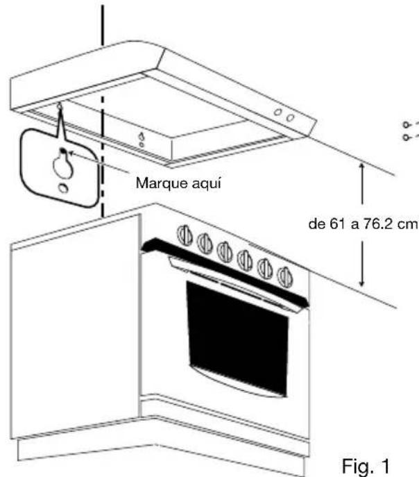 Marque aquí de 61 a 76.2 cm Fig. 1