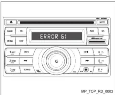 BAND CD ERROR 61 MENU DCP 1 RPT 2 RND 3 RIF 4 VOUT 5 VOUT 6 VOUT VOL MAX MINI MP_TOP_RD_0003