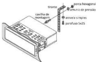 cirante corca hexagonal cavilha de montagem artive simples parafuso 5x25