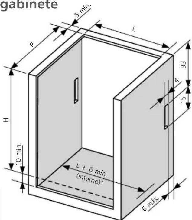 Brastemp BFS4NAB - Dimensões do nicho/gabinete - 1