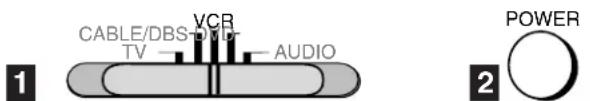 CABLE/DBS-VDI TV VCR AUDIO POWER 1 2