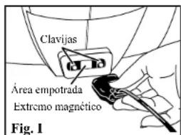 Clavijas Área empotrada Extremo magnético Fig. 1
