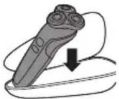 Illustration of a stylized pen or plunger with a downward arrow indicating compression (no text or symbols)