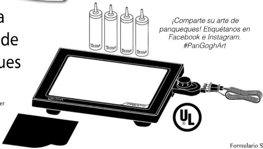 ¡Comparte su arte de panqueques! Etiquétanos en Facebook e Instagram. #PanGoghArt Formulario S-