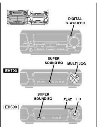 DIGITAL S. WOOFER SUPER SOUND EQ MULTI JOG EH790 SUPER SOUND EQ FLAT EQ EH590