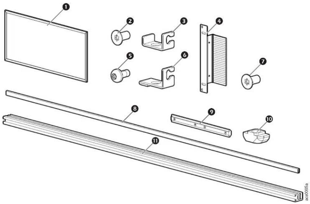 Technical diagram showing exploded view of a mechanical assembly with numbered components and labeled parts