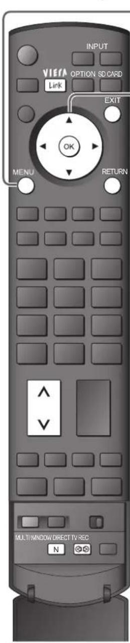 INPUT VISTA OPTION SD CARD Link EXIT OK MENU RETURN MULTI WINDOW DIRECT TV-REC N