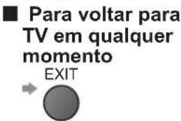 Para voltar para TV em qualquer momento EXIT
