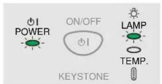 POWER ON/OFF LAMP TEMP. KEYSTONE