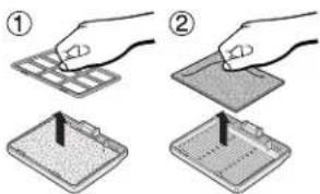 SHARP XV-Z7000U - Replacing the air filter - 3