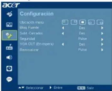 ACER X1230P - Configuración - 1