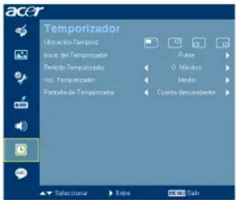 ACER X1230P - Temporizador - 1
