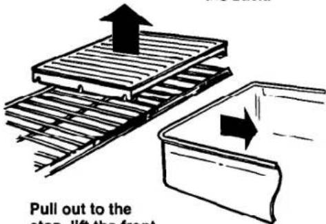 Pull out to the step lift the front