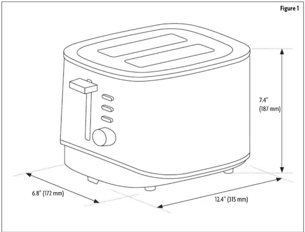 Figure 1 7.4" (187 mm) 6.8" (172 mm) 12.4" (315 mm)