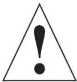 Warning symbol image with exclamation mark inside triangle