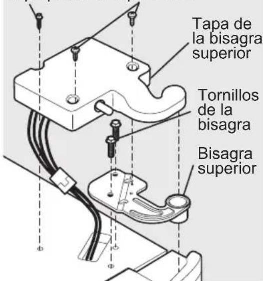 FRIGIDAIRE FFHS2622MM - Para retirar la cubierta de las bisagras superiores del refrigerador: - 1