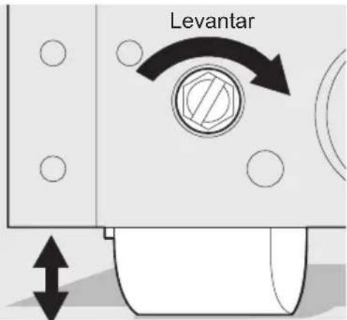 FRIGIDAIRE FFHS2622MM - Para nivelar el gabinete mediante los rodillos frontales: - 1
