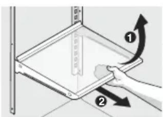 FRIGIDAIRE FFHS2622MM - Para ajustar los estantes voladizos: - 1